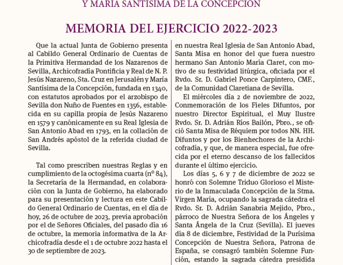 Portada Memoria 2022-2023